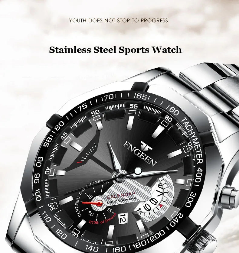 2024 Top Brand Luxury Watch Fashion Casual Military Quartz Sports Wristwatch Full Steel Waterproof Men's Clock Relogio Masculino