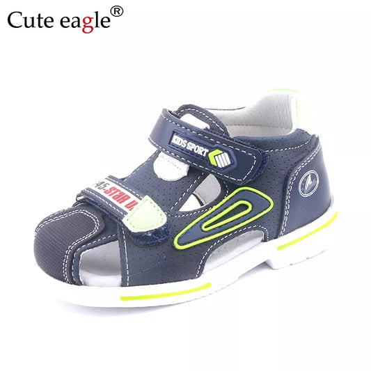 ARWEN AJH 2024 summer kids shoes brand closed toe toddler boys sandals orthopedic sport pu leather baby boys sandals shoes