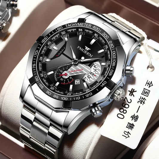 2024 Top Brand Luxury Watch Fashion Casual Military Quartz Sports Wristwatch Full Steel Waterproof Men's Clock Relogio Masculino