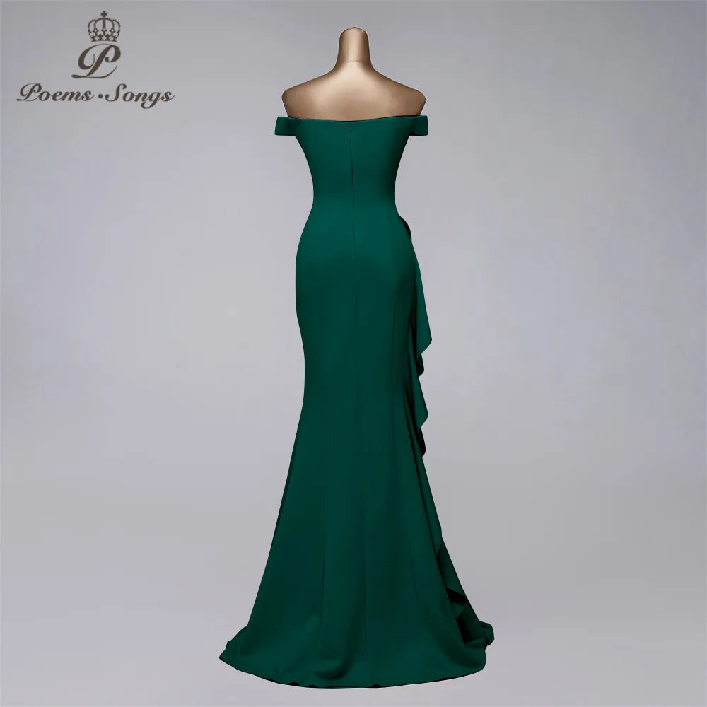 Beautiful new candy color evening dresses gree dress prom dresses mermaid vestidos de fiesta de noche women dress elegant