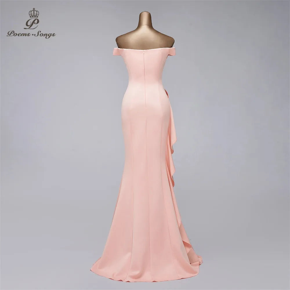 Beautiful new candy color evening dresses gree dress prom dresses mermaid vestidos de fiesta de noche women dress elegant