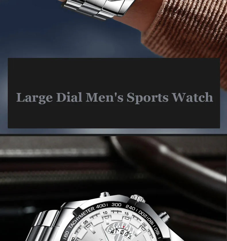 2024 Top Brand Luxury Watch Fashion Casual Military Quartz Sports Wristwatch Full Steel Waterproof Men's Clock Relogio Masculino