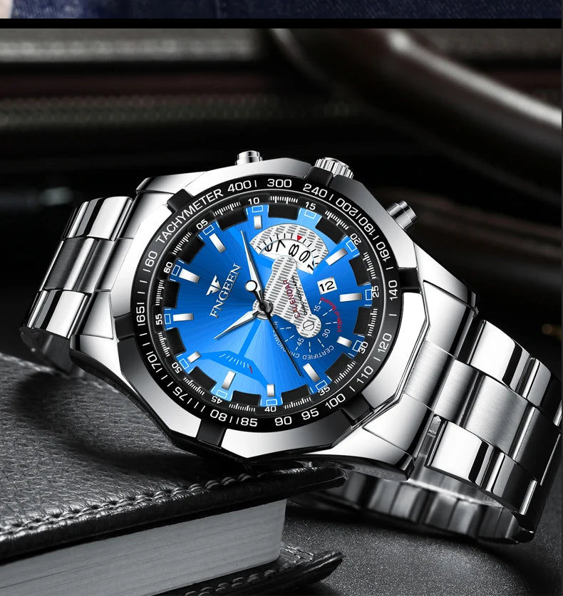 2024 Top Brand Luxury Watch Fashion Casual Military Quartz Sports Wristwatch Full Steel Waterproof Men's Clock Relogio Masculino