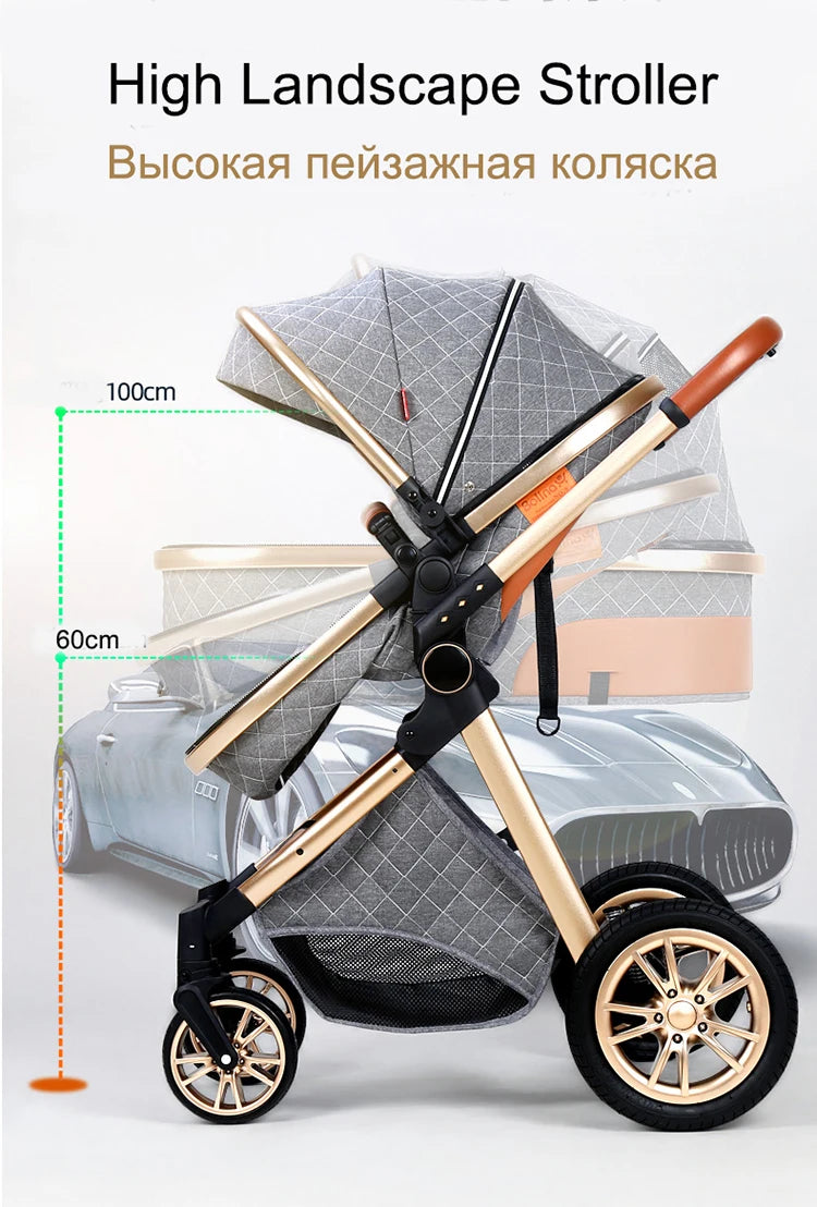 Fashion Baby Stroller 3 in 1 Baby Travel System Newborn Baby Cart Portable Pushchair Baby Cradel Infant Carrier Free Shipping