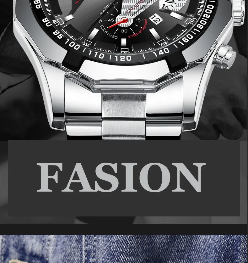 2024 Top Brand Luxury Watch Fashion Casual Military Quartz Sports Wristwatch Full Steel Waterproof Men's Clock Relogio Masculino