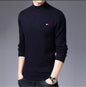 مجموعة أروين ARWEN& AJH GROUP 2024 New  American Genuine Goods Tommy Tommy Half Turtleneck Sweater Men's Knitted Men's Casual Autumn And Winter New Thickened Sweater Men