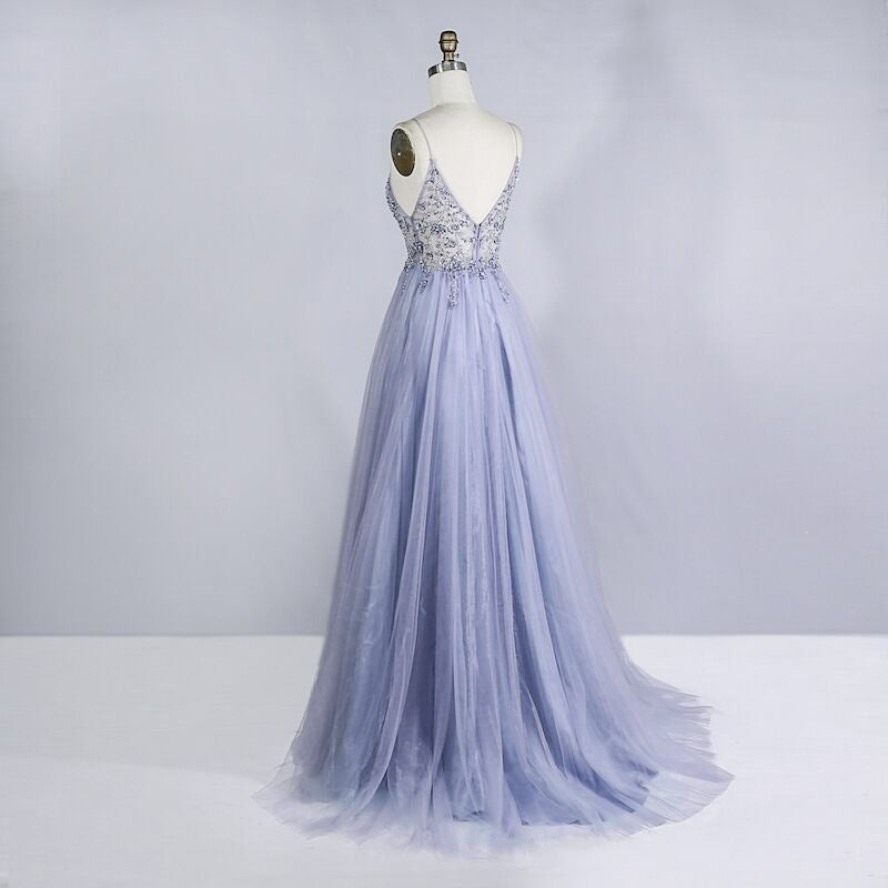 arwen&ajh مجموعة أروين التجارية 2024 Heavy Industry Beaded Crystal Ball Gown 2024 New Summer Strap Long Sexy Tulle V-neck Evening Gown