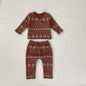 مجموعة اروين   ARWEN & AJH GROUP Boys And Girls Christmas Snowflake Print Home Clothes 2-Piece Suit