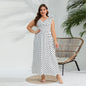 ARWEN&AJH GROUP مجموعة أروين 2024 Cross-border US Hot Selling 2024 New Elegant Western Style Plus Size Dress Sleeveless Chubby Girl Long Dress