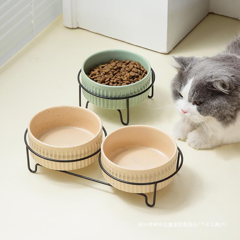 Cat Bowl Dog Bowl Ceramic Large Dog Water Bowl Cat Dog Bowl Dog Bowl Dog Rice Bowl Food Bowl Pet Drinking Water Anti-knock