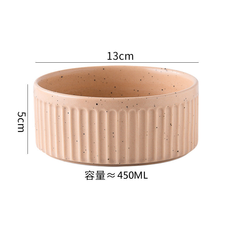 Cat Bowl Dog Bowl Ceramic Large Dog Water Bowl Cat Dog Bowl Dog Bowl Dog Rice Bowl Food Bowl Pet Drinking Water Anti-knock