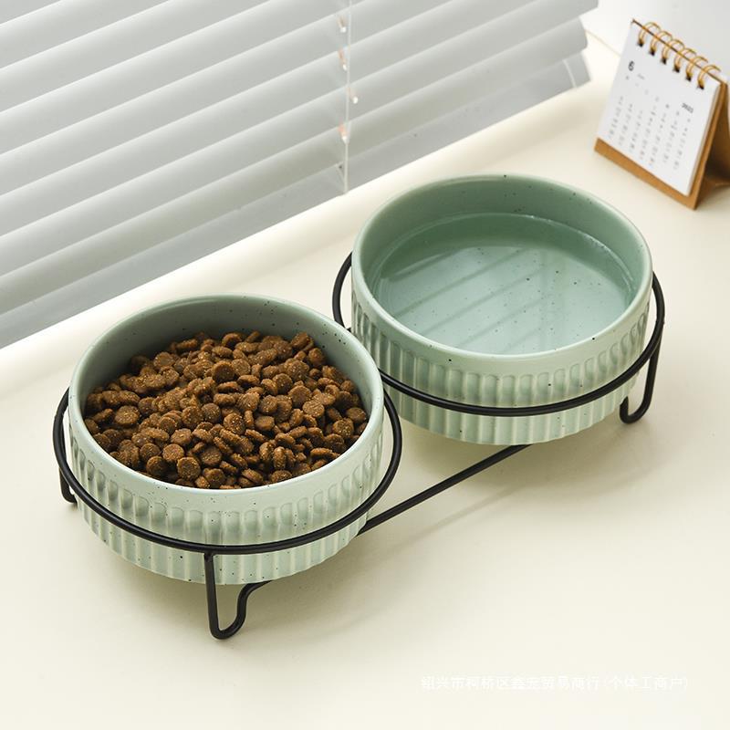 Cat Bowl Dog Bowl Ceramic Large Dog Water Bowl Cat Dog Bowl Dog Bowl Dog Rice Bowl Food Bowl Pet Drinking Water Anti-knock