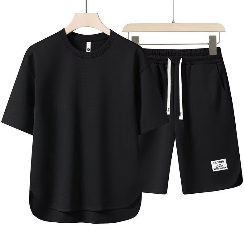 مجموعة اروين التجارية ARWEN&AJH GROUP  2024 European New Arrival All-match Summer Men's Short-sleeved T-shirt High Street Couple Clothing Teenager Shorts Sports Suit Men's Wear