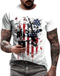 ARWEN& AJH GROUP 2024 New  مجموعة أروين   Spot Cross-border European And American Men's Wish  Ebay New US Independence Day Theme Printed Short Sleeve T-shirt