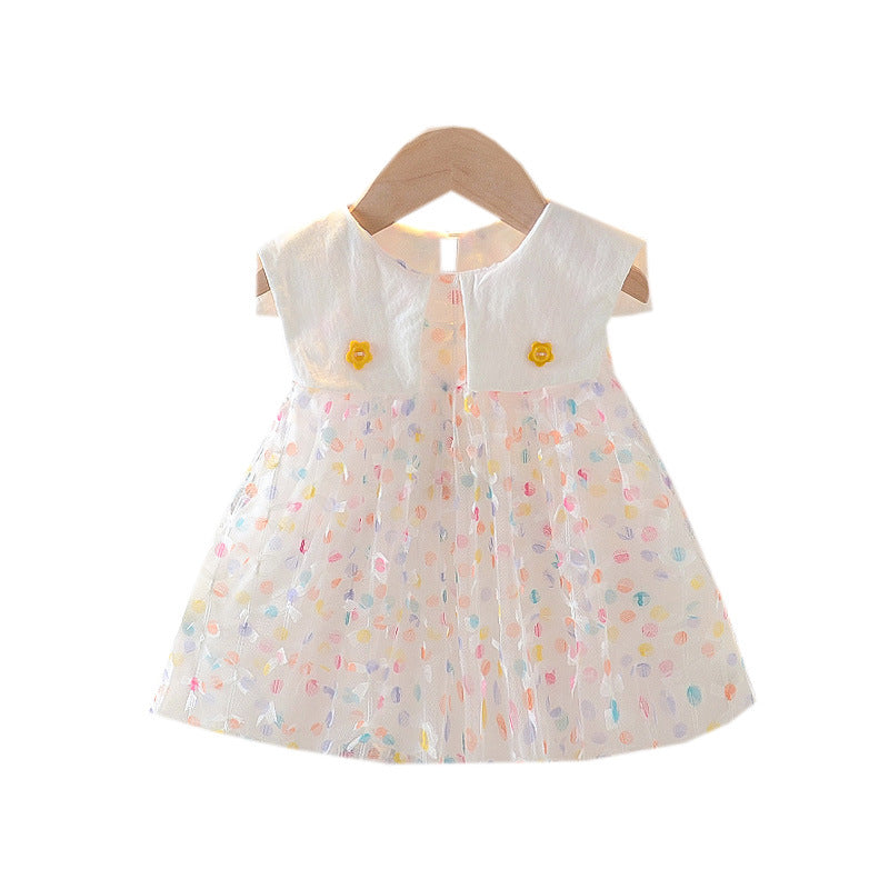 مجموعة اروين arwen&ajh group Girls' Summer Dress 1-2-3 Years Old Baby Girls' Vest Skirt With Slip Skirt Baby Stylish Summer Skirt 4