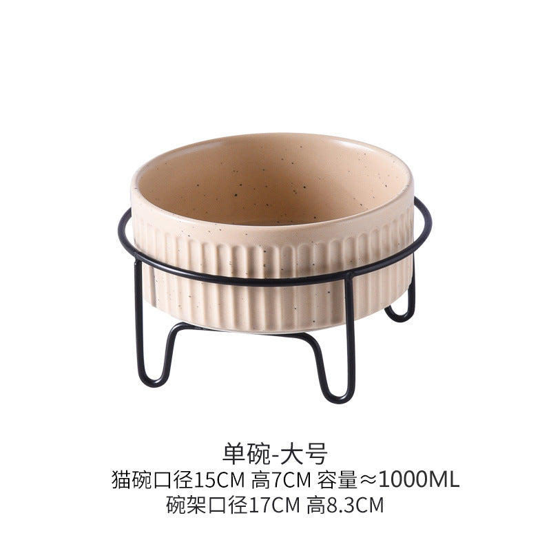 Cat Bowl Dog Bowl Ceramic Large Dog Water Bowl Cat Dog Bowl Dog Bowl Dog Rice Bowl Food Bowl Pet Drinking Water Anti-knock