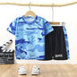 مجموعة اروين ARWEN&AJH GROUP Summer Children's Suit 2024 New Quick-drying Clothes Sportswear Boys Baby Camouflage T-shirt Two-piece Children's Clothing Wholesale