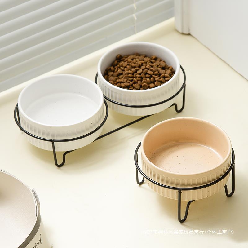 Cat Bowl Dog Bowl Ceramic Large Dog Water Bowl Cat Dog Bowl Dog Bowl Dog Rice Bowl Food Bowl Pet Drinking Water Anti-knock