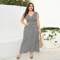 ARWEN&AJH GROUP مجموعة أروين 2024 Cross-border US Hot Selling 2024 New Elegant Western Style Plus Size Dress Sleeveless Chubby Girl Long Dress