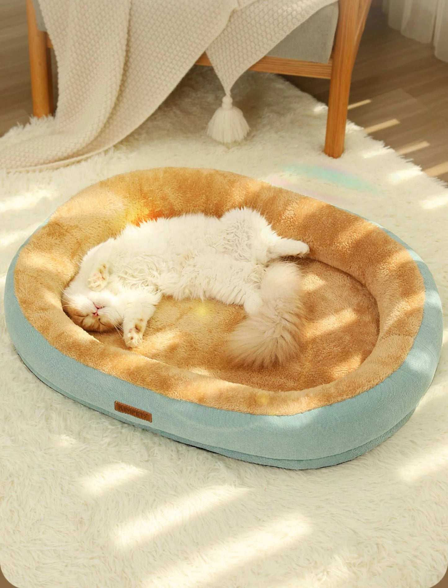 Kimpets Cat Bed Dog Pet Bed Kennel Non-Slip Winter Warm Small Dog Kennel Sleeping Removed Washed Soft Puppy Cushion Cat Supplies