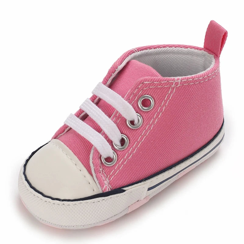 Spring and Autumn Sweet Pink Theme Girl Baby Casual Sports Shoes Soft Sole Comfortable Baby Walking Shoes 0-18M