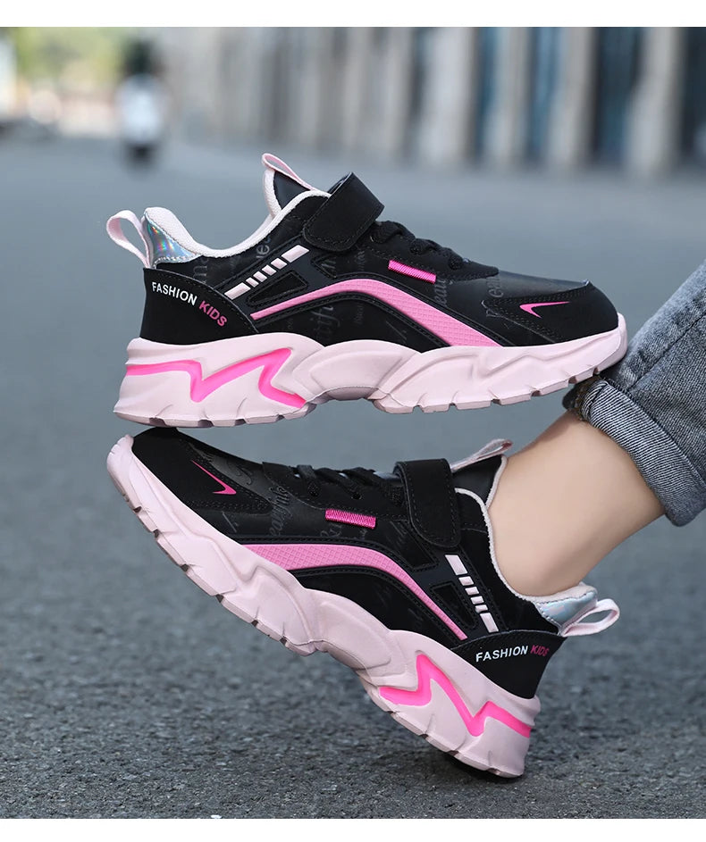 Kids Casual Boys Shoes Soft Sole Kids Shoes Non-slip Sneakers Shoes Outdoor Student's Children Pink Girls Sport Walking Footwear