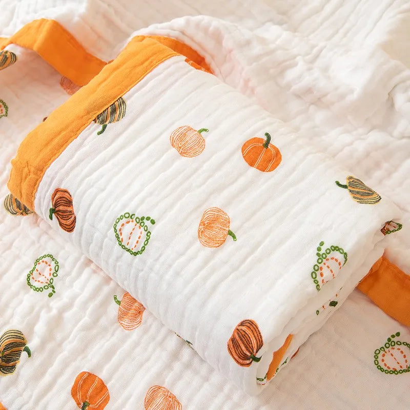 110x110cm Newborn Baby Cotton Blanket Summer Bedding Babies 6 Layers Throw Blanket Muslin Squares Receiving Blanket