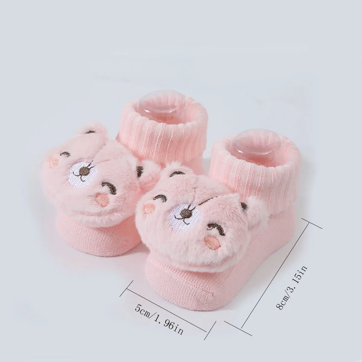 Cute Cartoon Doll Newborn Socks Spring New Baby Soft Solid Prewalker Knitted Sock For Girls Boys Infant Knitting Floor Socks