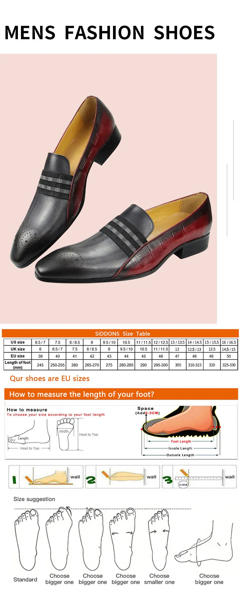 Man Leather Loafer Classic Double Color Matching Braided Brogue Dress Shoes Professional Office Fashion Spring and Autumn Series