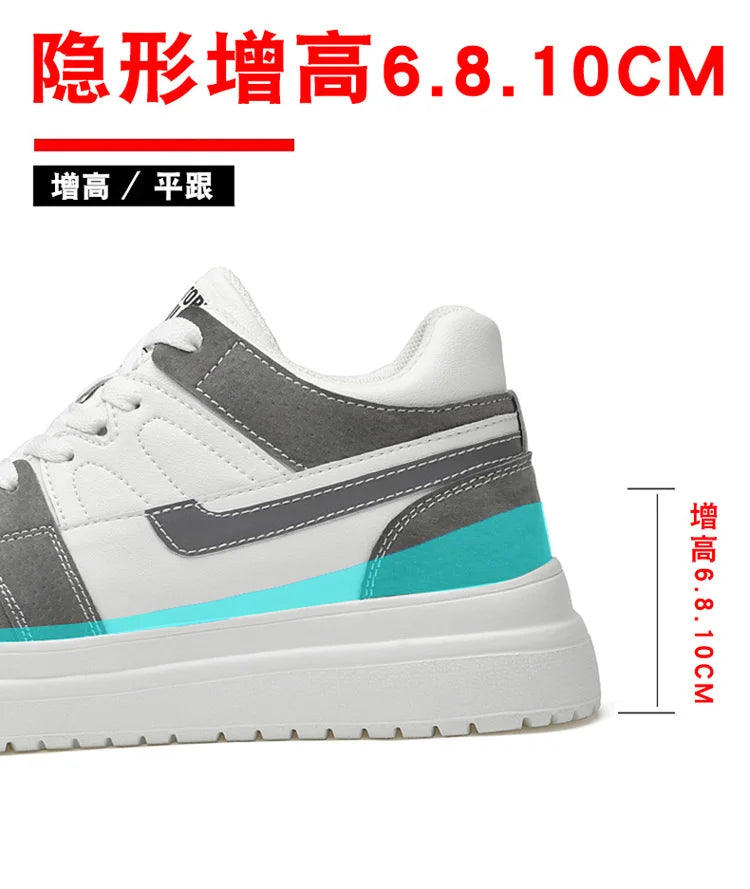 2023 Men Elevator Shoes heightening sneakers for men 6cm 8cm breathable height increased shoes for man sports shoes