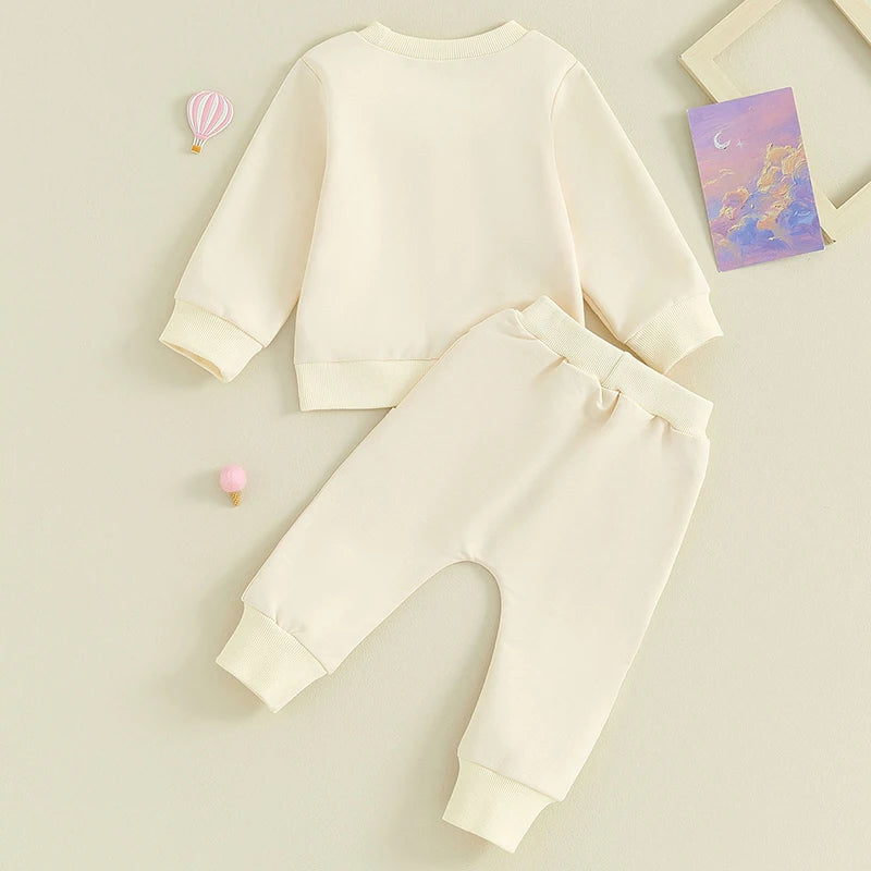 Lioraitiin 3M-3Y Baby Girls Boys Clothes Oversize Sweater & Long Pants Infant Toddler Fall Winter Rainbow Outfits