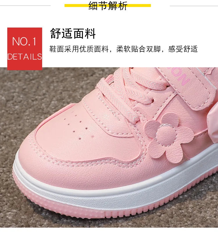 Girls' Sports Shoes 2024 Spring/summer New CUHK Children Students Children's Casual Skates Girls Running Shoes