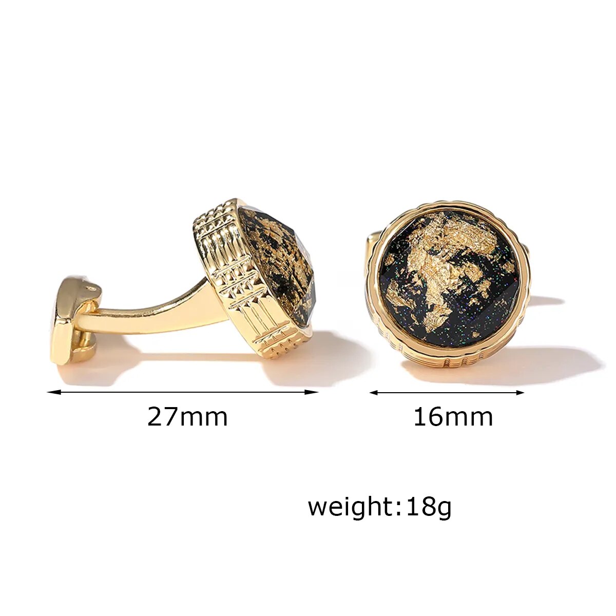 Cufflinks Gold Color   Personalized Round Tuxedo Formal Shirt Cuff Links Button for Men Wedding Gifts Jewelry