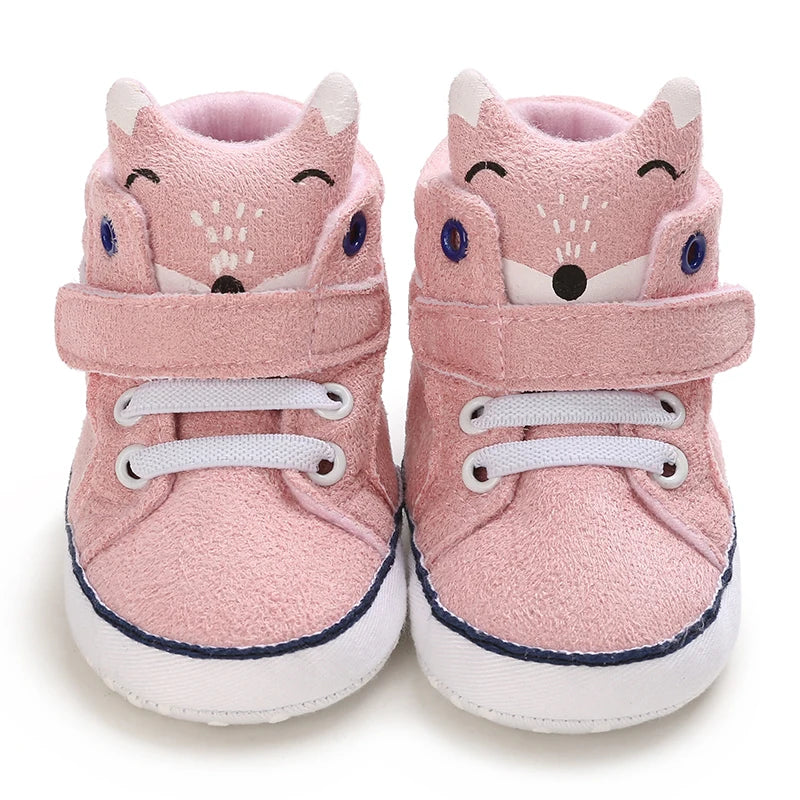 Spring and Autumn Sweet Pink Theme Girl Baby Casual Sports Shoes Soft Sole Comfortable Baby Walking Shoes 0-18M