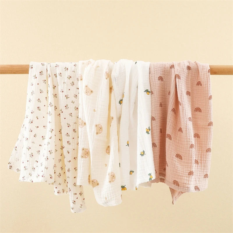 Cotton Gauze Muslin Baby Blanket Super Soft Newborn  Quick Dry Boy Girl Kids Bath Towel Baby Stroller Blanket Cover