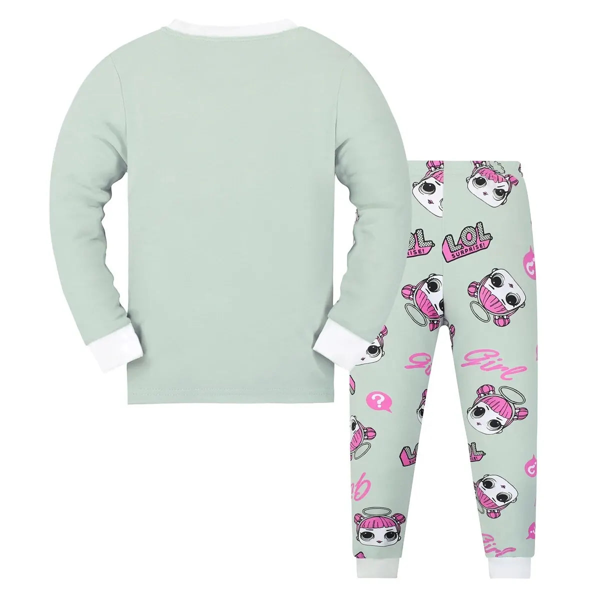 Kid's Pajamas, Long Sleeve Top & Pants Set, This Girl Can Print Loungewear, Comfy Casual Pj Set, Girl's Clothes