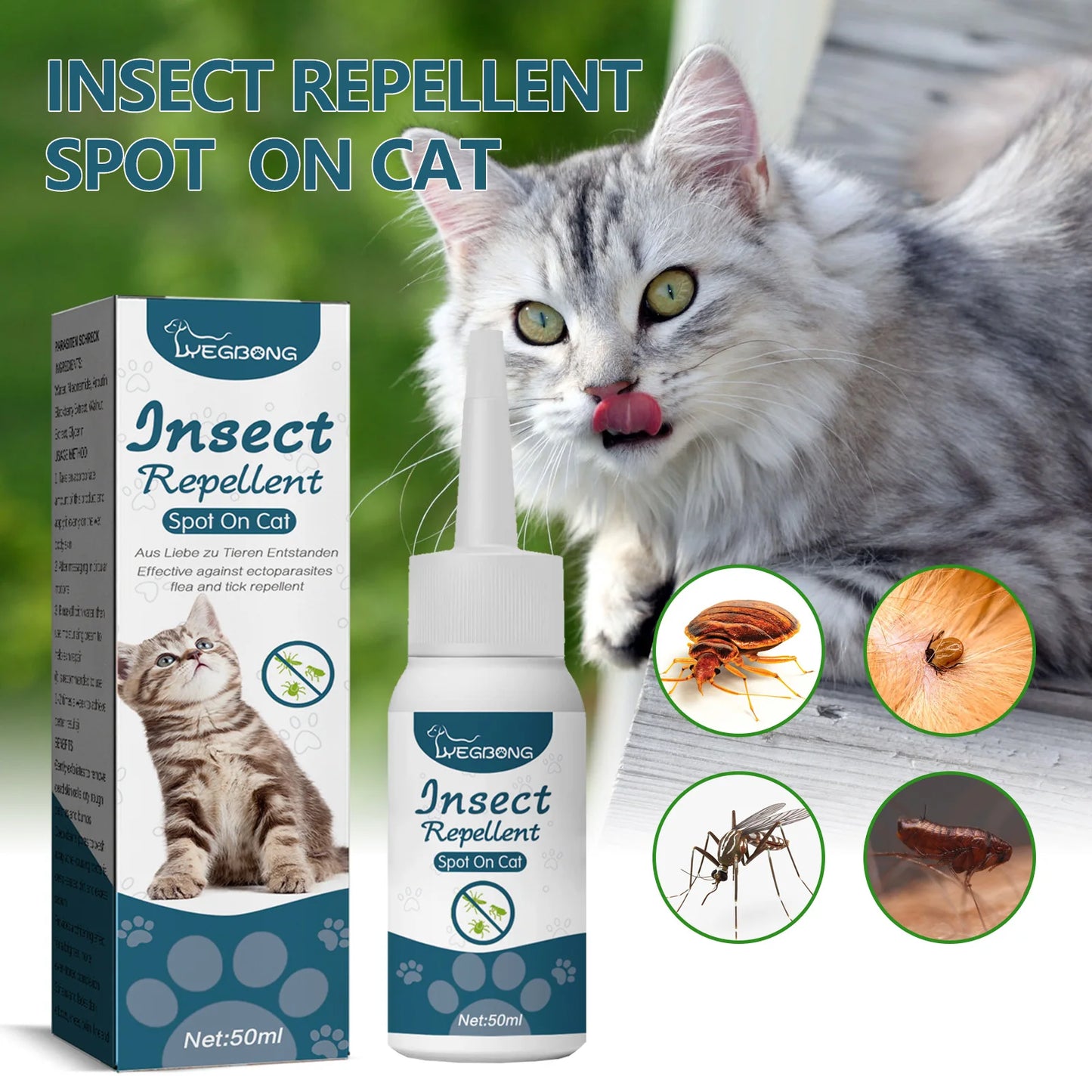 Pet Anti-Flea Tick Agent Dog in Vitro Deworming Cat Clean Skin Lice Tick Drops