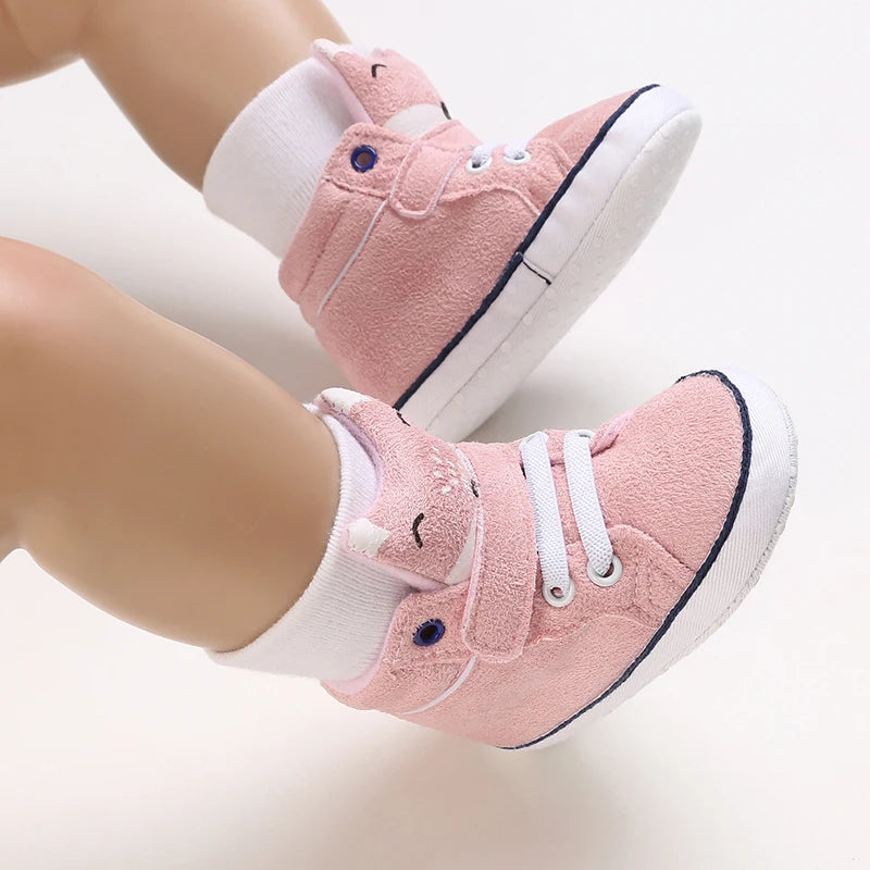 Spring and Autumn Sweet Pink Theme Girl Baby Casual Sports Shoes Soft Sole Comfortable Baby Walking Shoes 0-18M