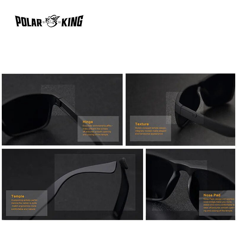 Brand Polarized Sunglasses For Men Plastic  Men's Fashion Square Driving Eyewear Travel Sun Glass