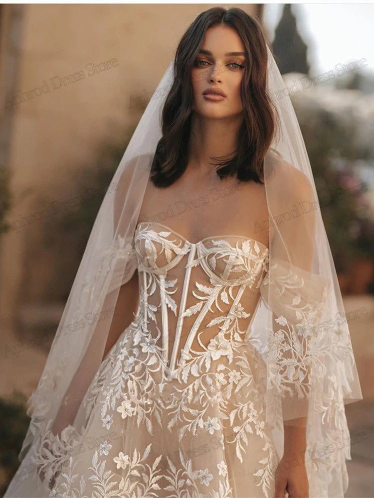 مجموعة اروين arwen & AJH GROUP  Exquisite Wedding Dresses A-Line Princess Bridal Gowns Embroidery Robes Off The Shoulder Floor Length Luxury Vestidos De Novia