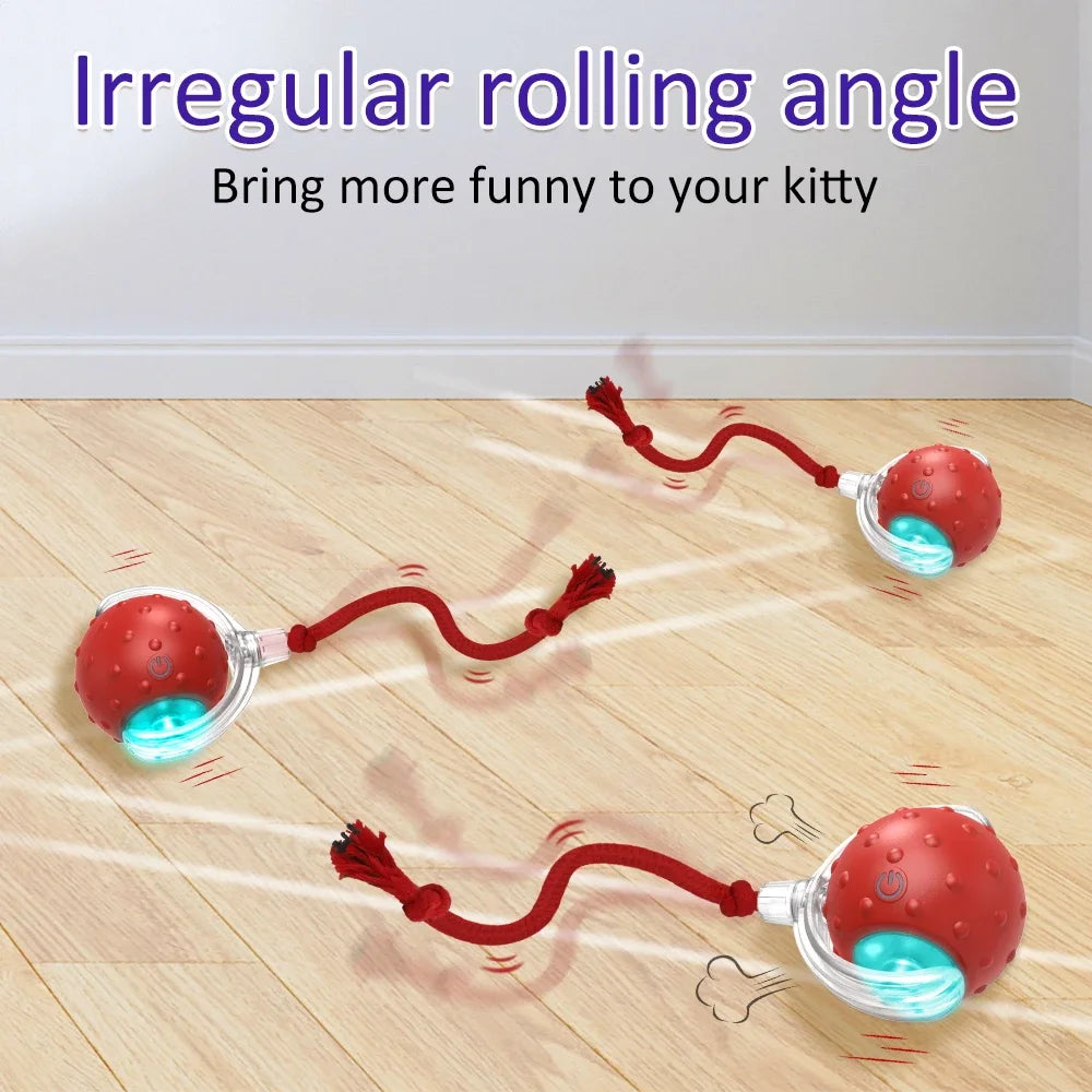 Interactive Cat Toy Ball Super Drive Cat Rolling Balls with Bird Chirping Motion Activated Sensor Pet Kitten Teaser Game Toys