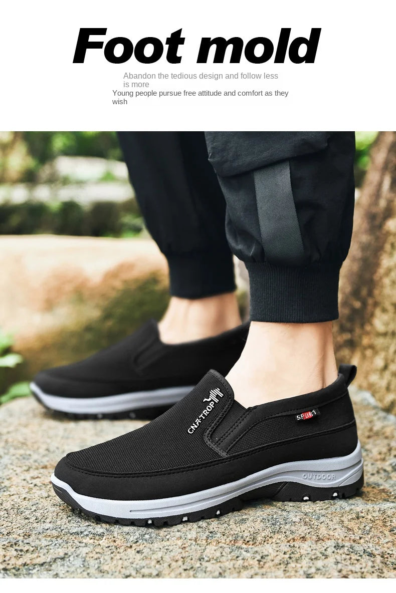 Loafers Men's Sneakers Mesh Breathable Casual Shoes for Men Soft Sole Solid Color Comfortable Water Shoes Denim Man Driving Shoe