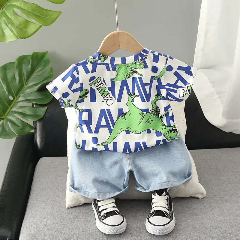 Baby Clothes Sets Summer Clothing Suits Boys Clothes Newborn 2pcs Tops + Pants Sets Boy Outfits 1 2 3 4 Years Kids Clothes Set