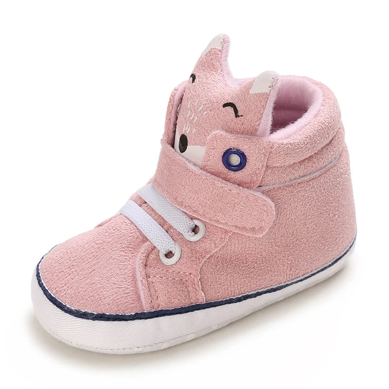 Spring and Autumn Sweet Pink Theme Girl Baby Casual Sports Shoes Soft Sole Comfortable Baby Walking Shoes 0-18M