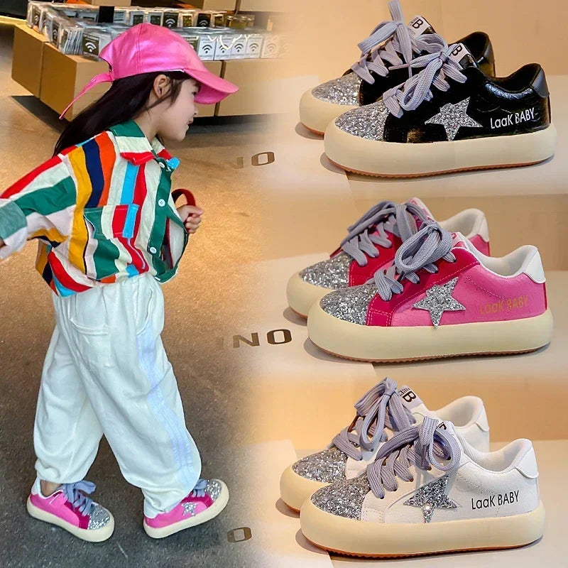 Hot Sale Kids Sneakers Boys Girls School Casual Shoes Fashion Outdoor Running Shoes Soft Tennis Non-slip Children Shoes