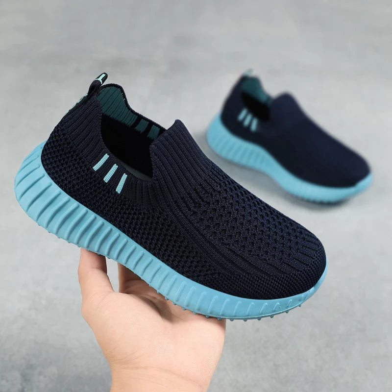 ARWEN & AJH GROUP Kids Shoes Boys Running Sport Shoes Children Socks Sneakers 2024 Breathable Mesh School Shoe Soft Sole Casual Walking Tenis