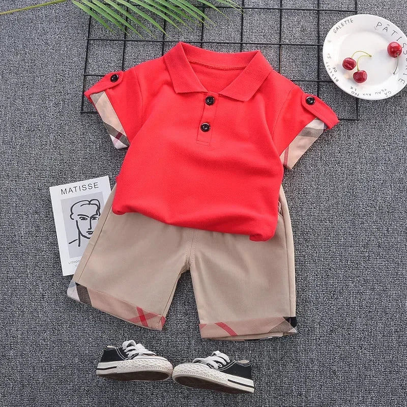 ARWEN & AJH GROUP  Baby Boys Clothing Sets T-shirt + Shorts Kids Girl Outfits Suits Children Summer Wear Infant Toddler Tee Shirts + Pants