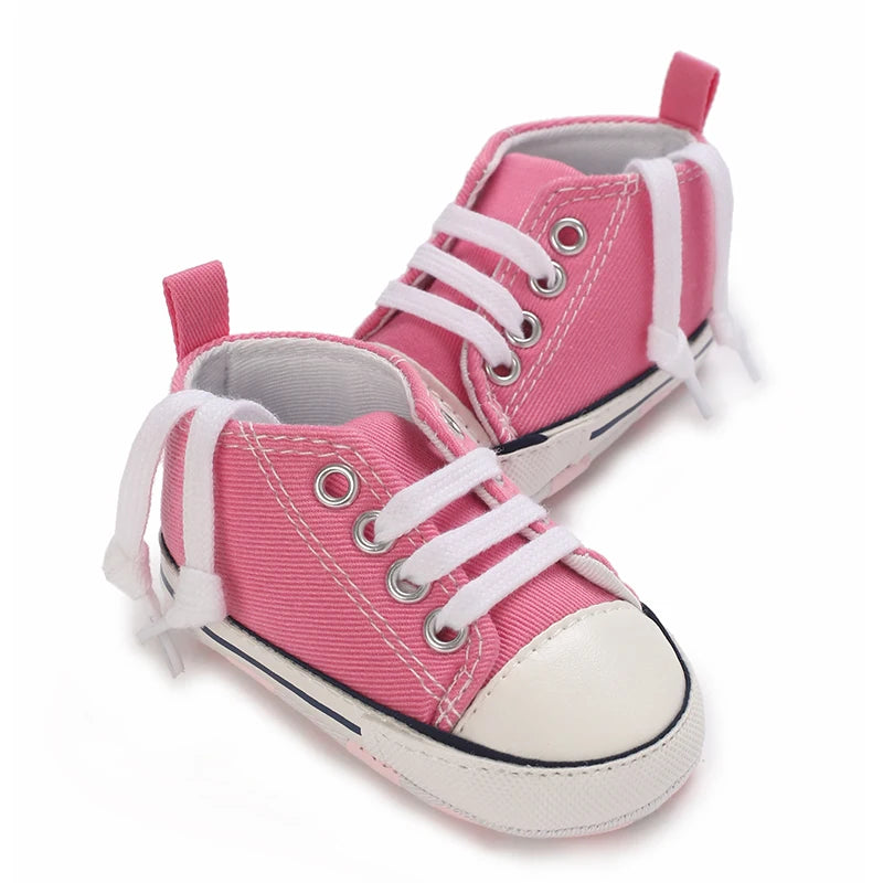 Spring and Autumn Sweet Pink Theme Girl Baby Casual Sports Shoes Soft Sole Comfortable Baby Walking Shoes 0-18M