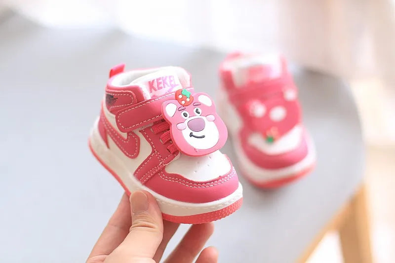 New Baby Girls Sneakers Board Shoes Cartoon Prints Soft Bottom Non-slip Children Casual Walking Shoes Boy Kids Children Shoes