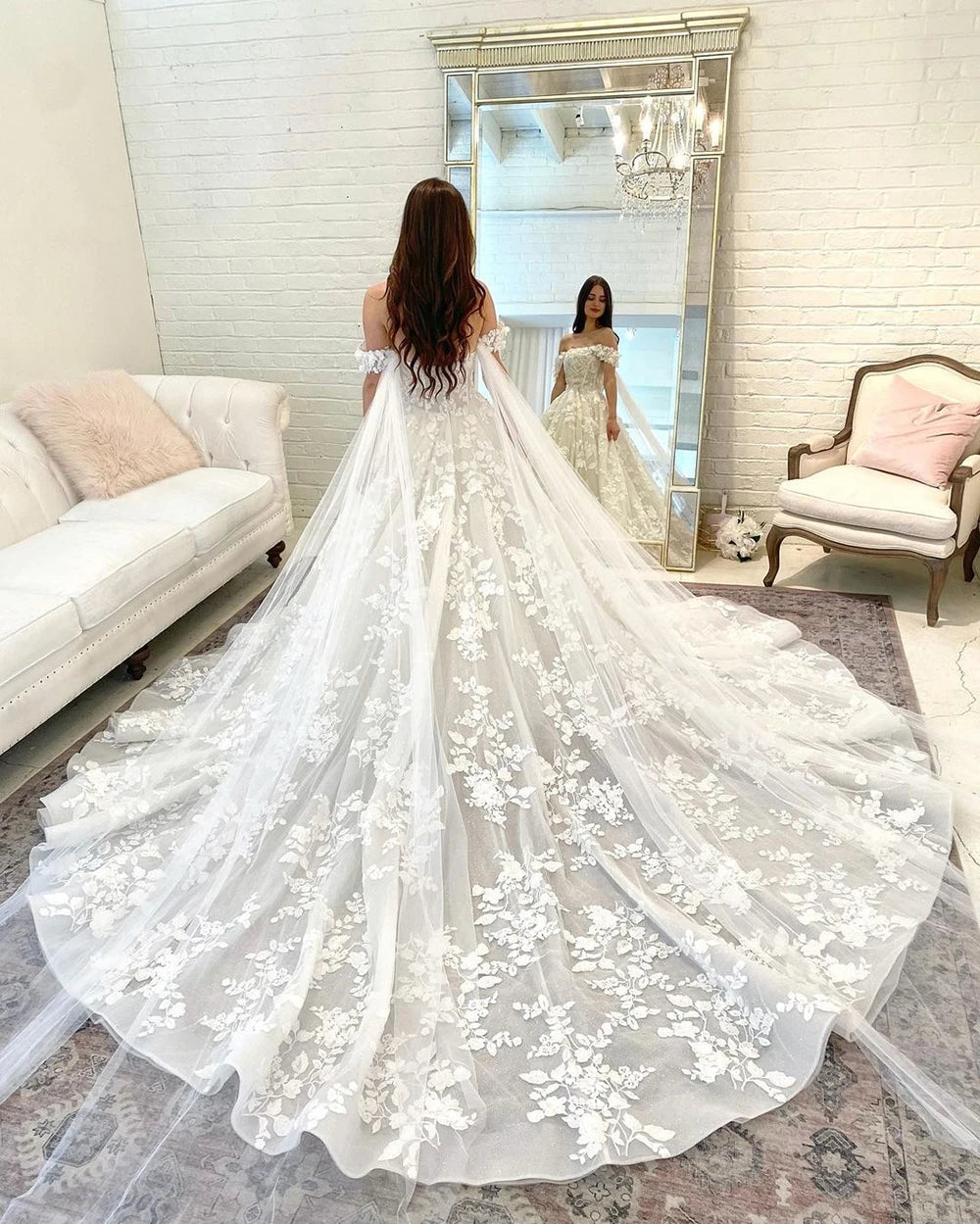 مجموعة اروين arwen & AJH GROUP Wedding Dresses For Women Off the Shoulder Sweetheart Lace Appliques Bridal Gown Ball Gown